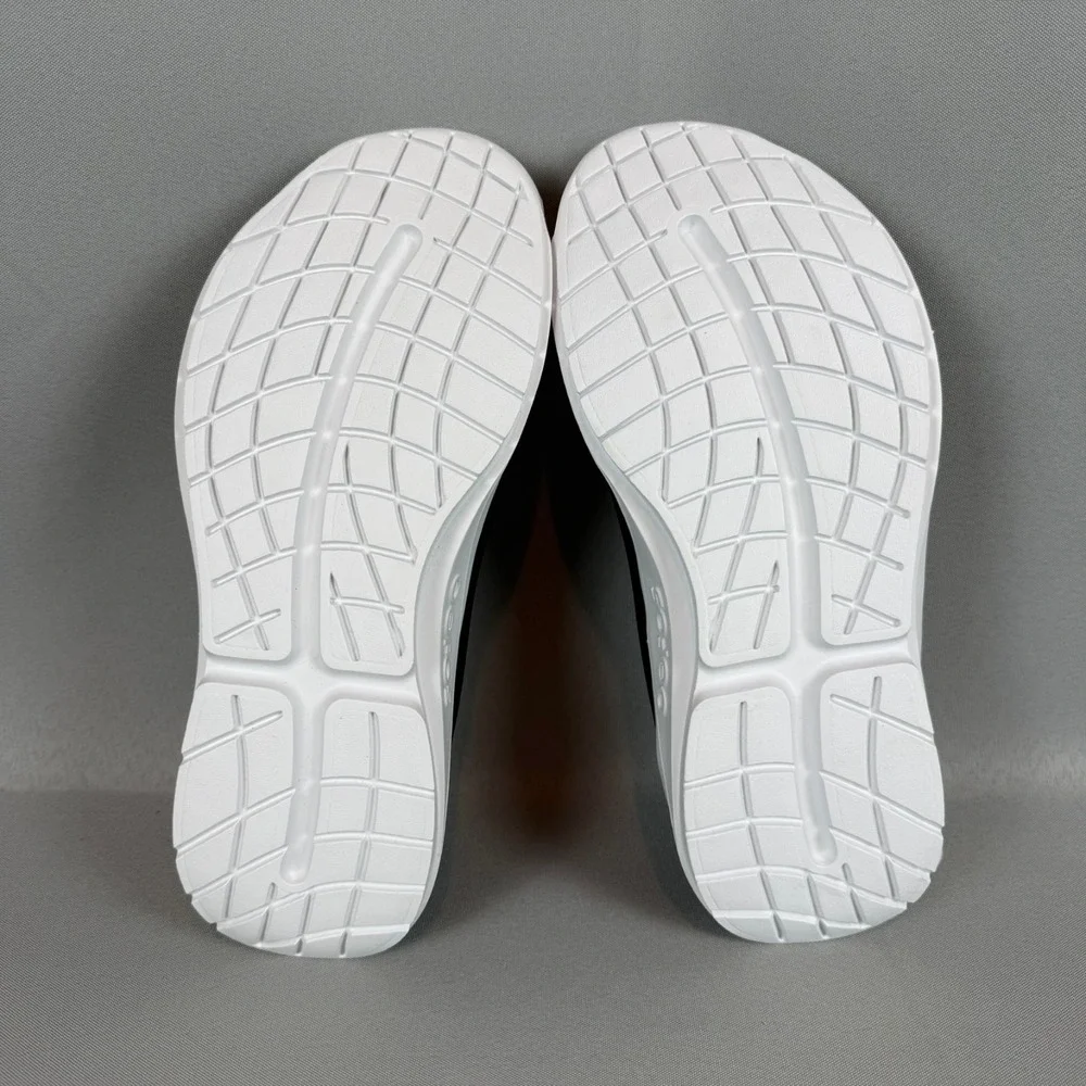 Oofos OOmg Sport Recovery Sneakers Mens 16 Black White Slip-On Light New NIB